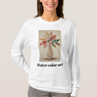Levendige expressies: Abstracte Waterverf ontworpe T-shirt
