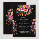 Levendige Fiesta bruiloft boeket brunch & bubbels Kaart (Voorkant / Achterkant)