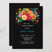 Levendige Fiesta bruiloft boeket koppels douche Kaart (Voorkant / Achterkant)