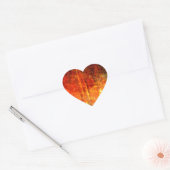 Levendige Flame Art Hart Sticker (Envelop)
