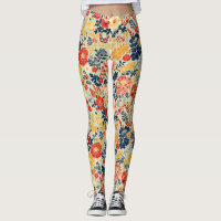 Levendige flora rood, geel en blauw op wit