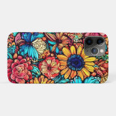Levendige Floral Doodle Explosion Case-Mate iPhone Case (Achterkant (horizontaal))