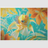 Levendige  Floral Fish Decoupage Tissuepapier (Voorkant)