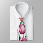 Levendige Floral Harmony Bruidegom Wedding Favorie Stropdas (Gebonden)