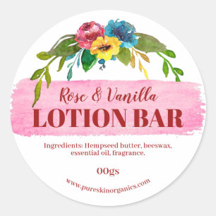 Levendige Floral Lotion Bar Labels