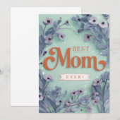 Levendige Floral Moederdag Kaart (Voorkant / Achterkant)