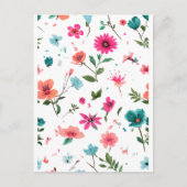 Levendige Floral Pattern Art Briefkaart (Voorkant)