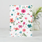 Levendige Floral Pattern Art Kaart (Staand voorkant)