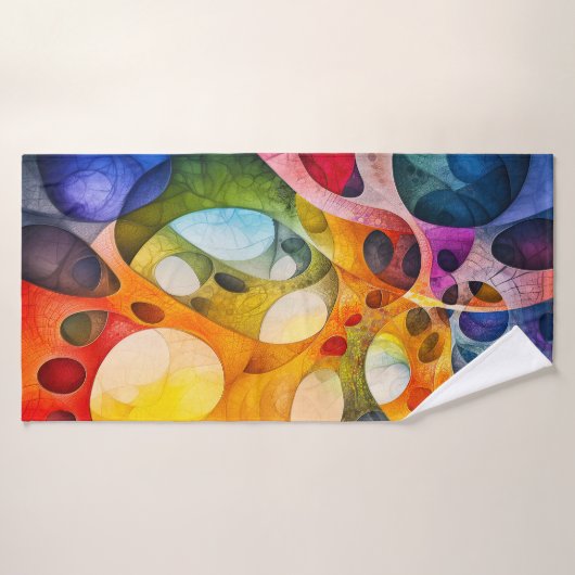 Levendige Fractal Art badhanddoek (Badhanddoek)