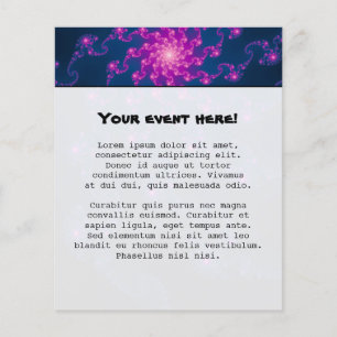 Levendige fractale kunst flyer