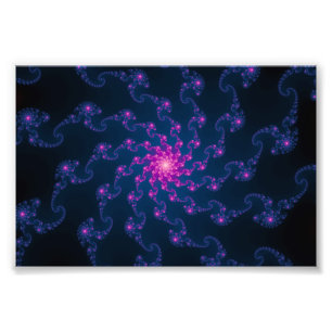 Levendige fractale kunst foto afdruk