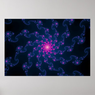 Levendige fractale kunst poster
