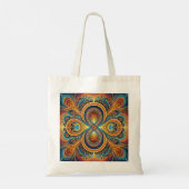 Levendige fractale kunst tote bag (Achterkant)