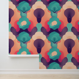 Levendige fusie: retro-moderne Abstracte caleidosc Behang
