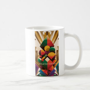 Levendige Futuristische Art Deco Illustratie Koffiemok