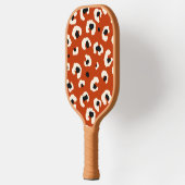 Levendige gedurfde rode luipaardprint pickleball paddle (Links)