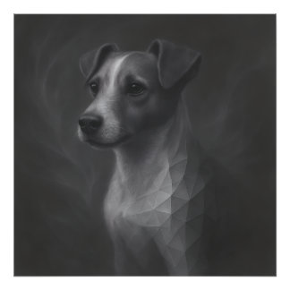 Levendige Geest – Jack Russell Geometrie Foto Afdruk