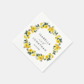 Levendige gele bloemen rustieke bruiloft Custom Servet (Hoek)