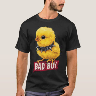 Levendige Gele Kuiken Met Scherpe Stekelige Halsba T-shirt