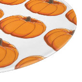 Levendige gele pompoen patroon illustratie. snijplank (Hoek)