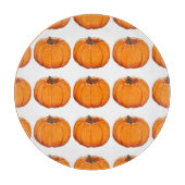 Levendige gele pompoen patroon illustratie. snijplank (Voorkant)