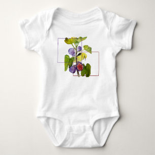 Levendige Gele Vogel met Paarse Vijgen Aquarel Romper