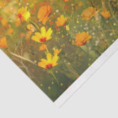 Levendige gele Wildflower Impressionist Decoupage Tissuepapier (Detail)