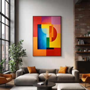 Levendige Geometrie Canvas Afdruk