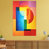 Levendige Geometrie Canvas Afdruk (Insitu (Woonkamer))