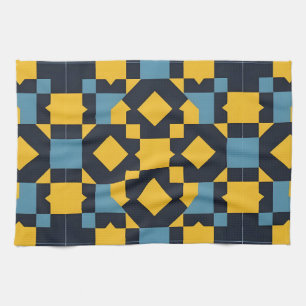 🎨✨ Levendige Geometrie Kleurenexplosie Abstracte Theedoek