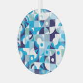 Levendige geometrie: modern naadloos glas ornament (Voorkant links)