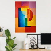 Levendige Geometrie Poster (Thuiskantoor)