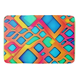 Levendige geometrische Abstracte kunst Badmat