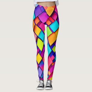 Levendige geometrische Abstracte kunst Leggings