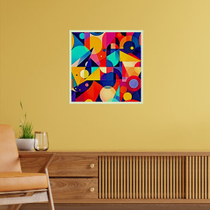 Levendige Geometrische Abstracte Kunst Poster