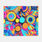 Levendige geometrische Abstracte patronen Fleece Deken (Voorkant (Horizontaal))