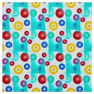 Levendige geometrische bloemen Abstracte stof