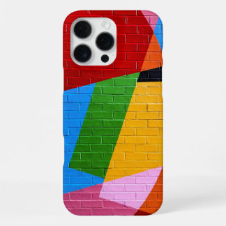 Levendige Geometrische Brick Wall Telefoonhoes iPhone 16 Pro Max Hoesje