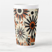 Levendige geometrische Garden Latte-Mok Latte Mok (Voorkant)