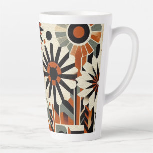 Levendige geometrische Garden Latte-Mok Latte Mok