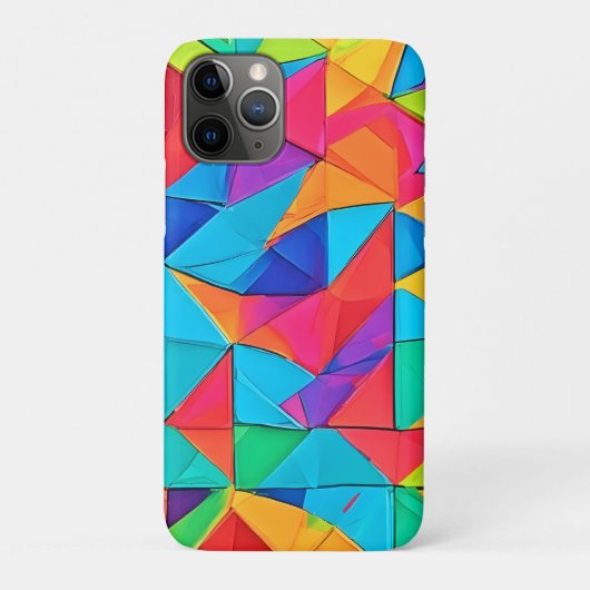 Levendige geometrische kleur blokkeert kunst Case-Mate iPhone case (Achterkant)