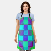 Levendige geometrische lichtgolven schort (Gedragen)