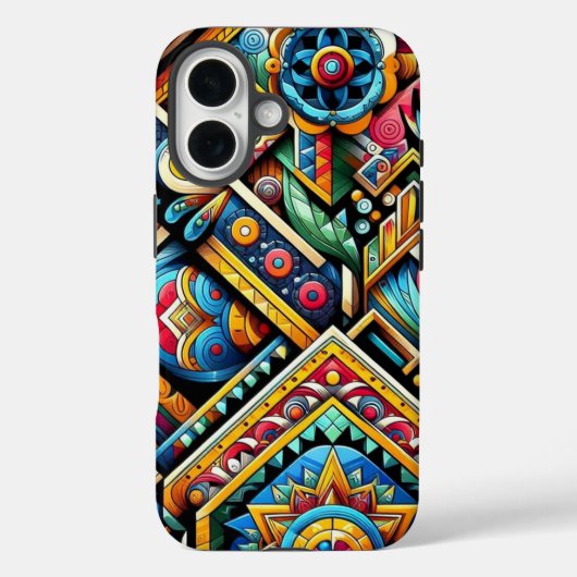 Levendige geometrische patronen Case-Mate iPhone case (Achterkant)