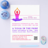 Levendige gestripte Yoga Class Adverteren brochure (Enkel)