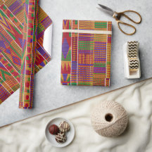 Levendige Geweven Kente Doek Textiel Geïnspireerde