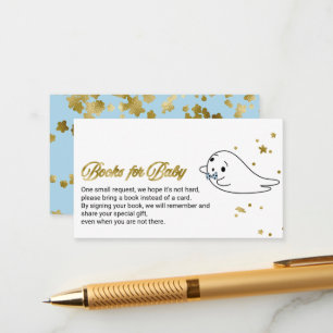 Levendige Ghost Halloween Baby shower Books for Ba Informatiekaartje