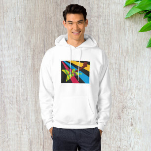 Levendige gitaar met geometrische strepen hoodie