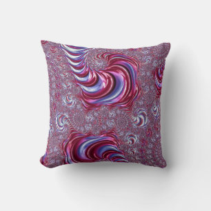 Levendige Glanzende Groovy Trippy Spiraalvormige F Kussen