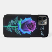 Levendige gloeiende bloem met neonaccenten Case-Mate iPhone case (Achterkant (horizontaal))