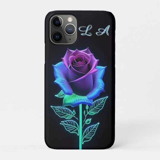 Levendige gloeiende bloem met neonaccenten Case-Mate iPhone case (Achterkant)